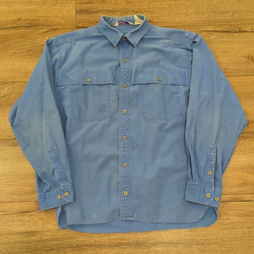 VTG The North Face Men Medium Button Up‎ Shirt Skater Grunge Faded Distress